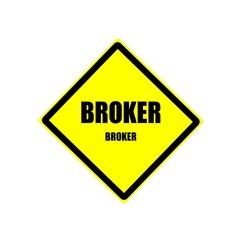 Broker Black stamp text on yellow background