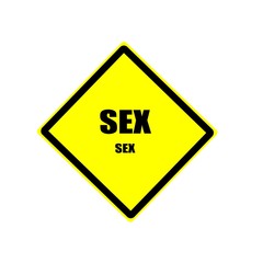Sex Black stamp text on yellow background