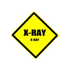 X-Ray Black stamp text on yellow background