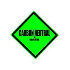 Obraz premium CARBON NEUTRAL black stamp text on green background