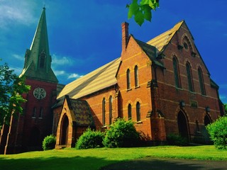 An old Dutch Reform Church stands proudly