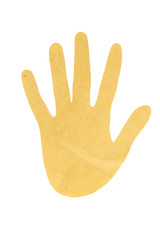 Symbol hand recycle paper