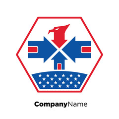 America USA logo icon vector