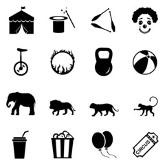 Vector Set of Circus Icons © nikiteev