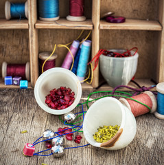 set for needlework beaded
