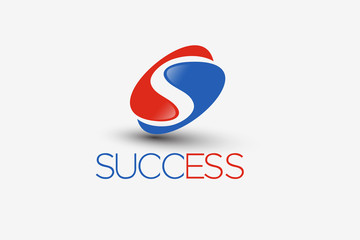 Corporate Success vector logo template. 