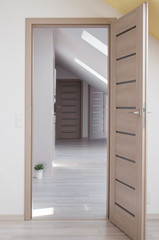 Wooden door to room