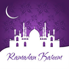 Ramadan Kareem Vector Illustration Greeting Card
