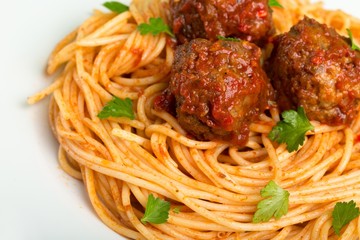 Spaghetti, italian, tomato.