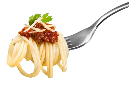 Pasta, Spaghetti, Fork.