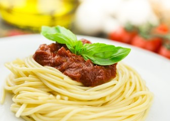 Spaghetti, Pasta, Bolognese Sauce.