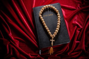 Bible, Open, Praying.