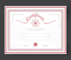template certificates with flowers and rosette to be awarded. 