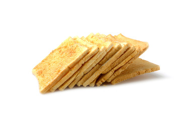 garlic bread against white background