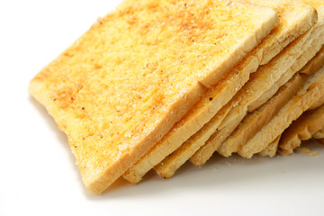 garlic bread against white background