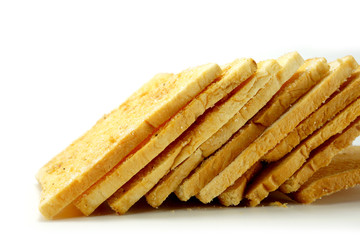 garlic bread against white background