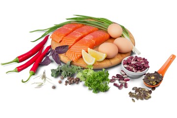 Protein, diet, salmon.