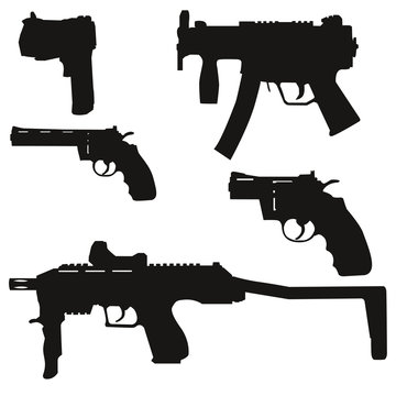 Waffen Silhouetten Set 3