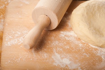 Flour, Dough, Rolling Pin.