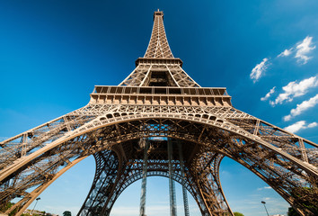 Fototapeta na wymiar elevation angle of The eiffel , Paris