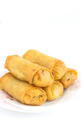 Fried Chinese Traditional Spring rolls food
