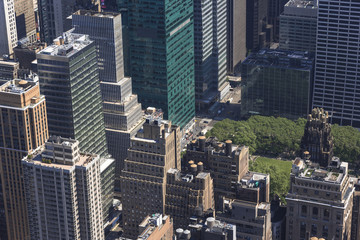 Obraz premium 上空よりミッドタウンの街並み