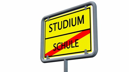 Studium / Schuld - Schild