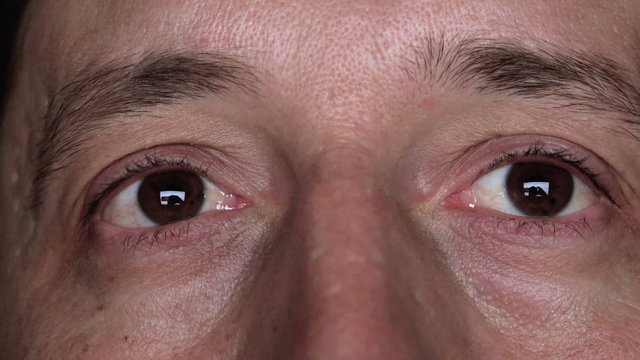 Adult Male Eyes Watching, Eye Movement