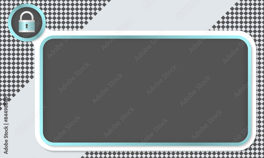 Poster frame for your text and padlock