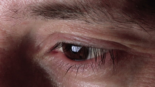 Adult Male Eyes Watching, Eye Movement