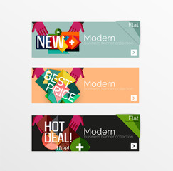 Set of banners with stickers, labels and elements for sale