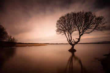 Kenfig pool, Kenfig nature reserve near Porthcawl, south Wales