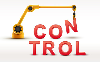 industrial robotic arm building CONTROL word