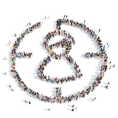 people in the shape of a man.