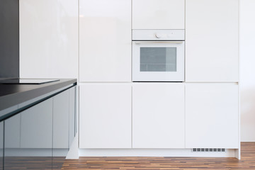 detail of modern kitchen interior with appliances