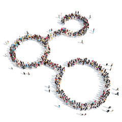 people in the shape of a graph.