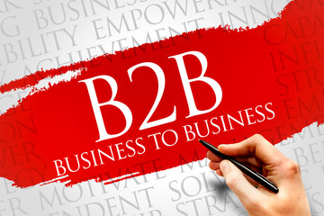B2B (Business to Business) word cloud, business concept
