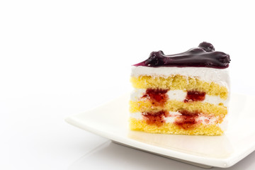 Blueberry Cake slice.