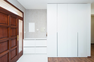 Hallway and front door in modern house