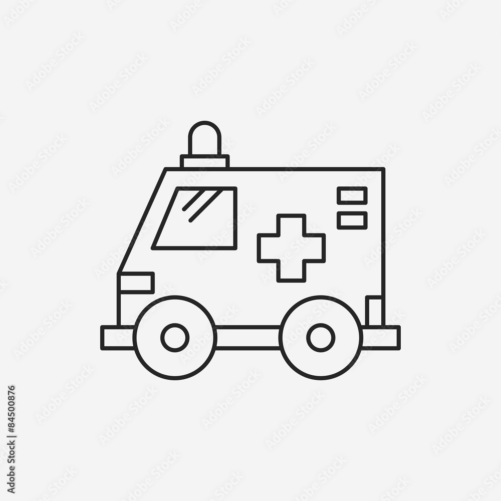 Canvas Prints ambulance line icon