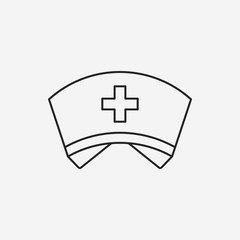 Obraz premium nurse hat line icon