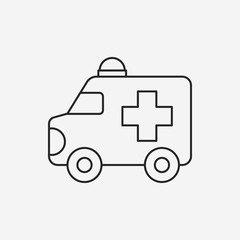 ambulance line icon