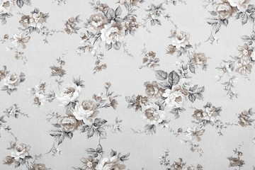 vintage style of tapestry flowers fabric pattern background