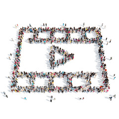  people in the shape of film.