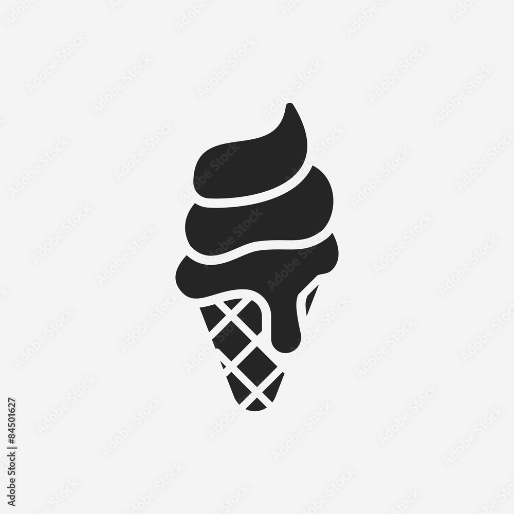 Sticker ice cream icon