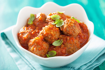 meatballs with tomato sauce in bowl