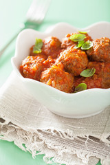 meatballs with tomato sauce in bowl