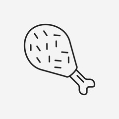 chicken line icon