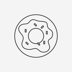 bread donut line icon
