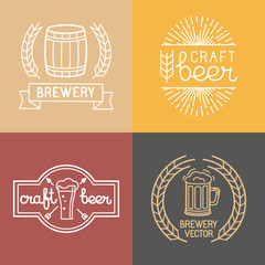 Vector craft beer and brewery logos